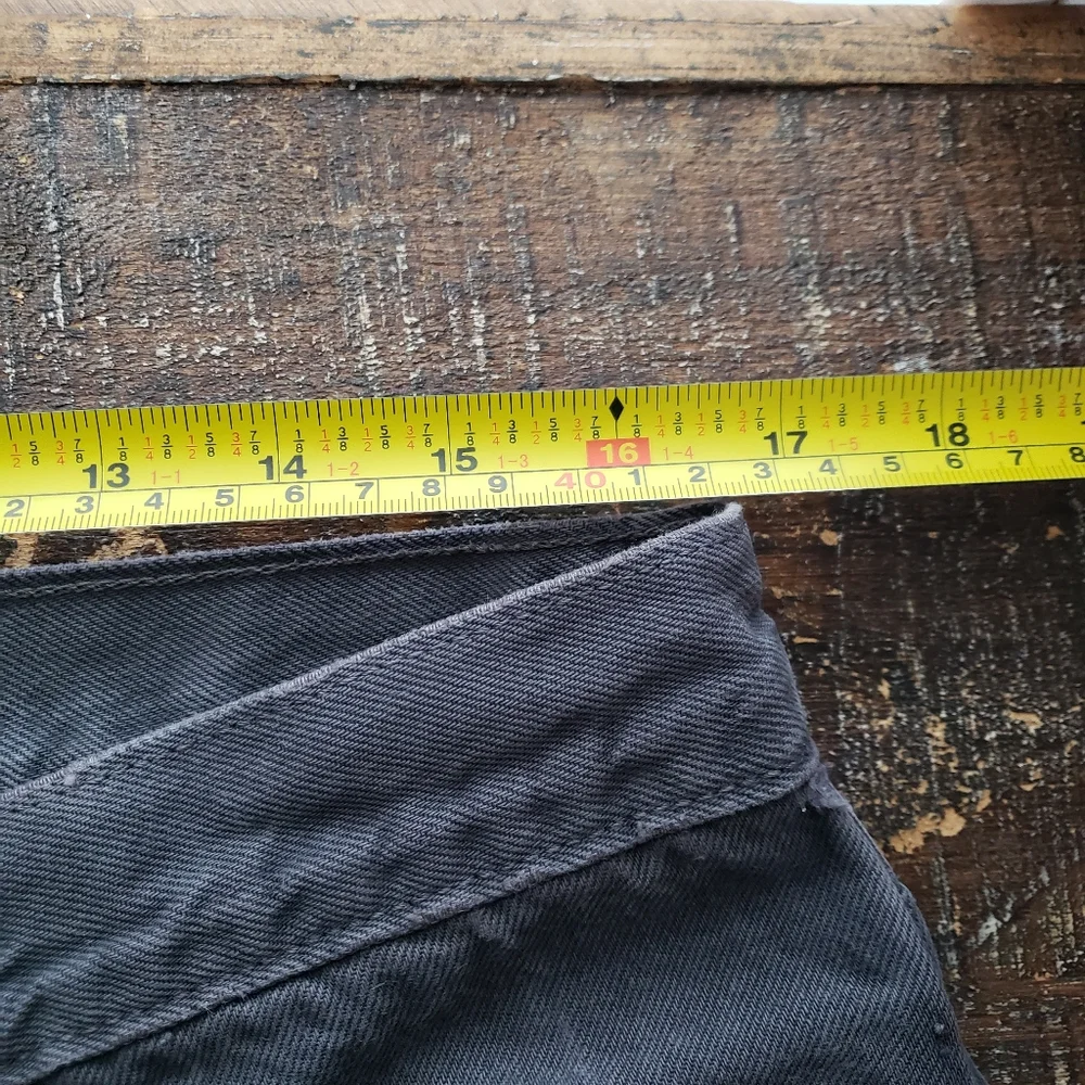 Vintage Levis 505 Regular Fit Straight Leg Denim Gray‎ Jeans Red Tab Mens 36/29